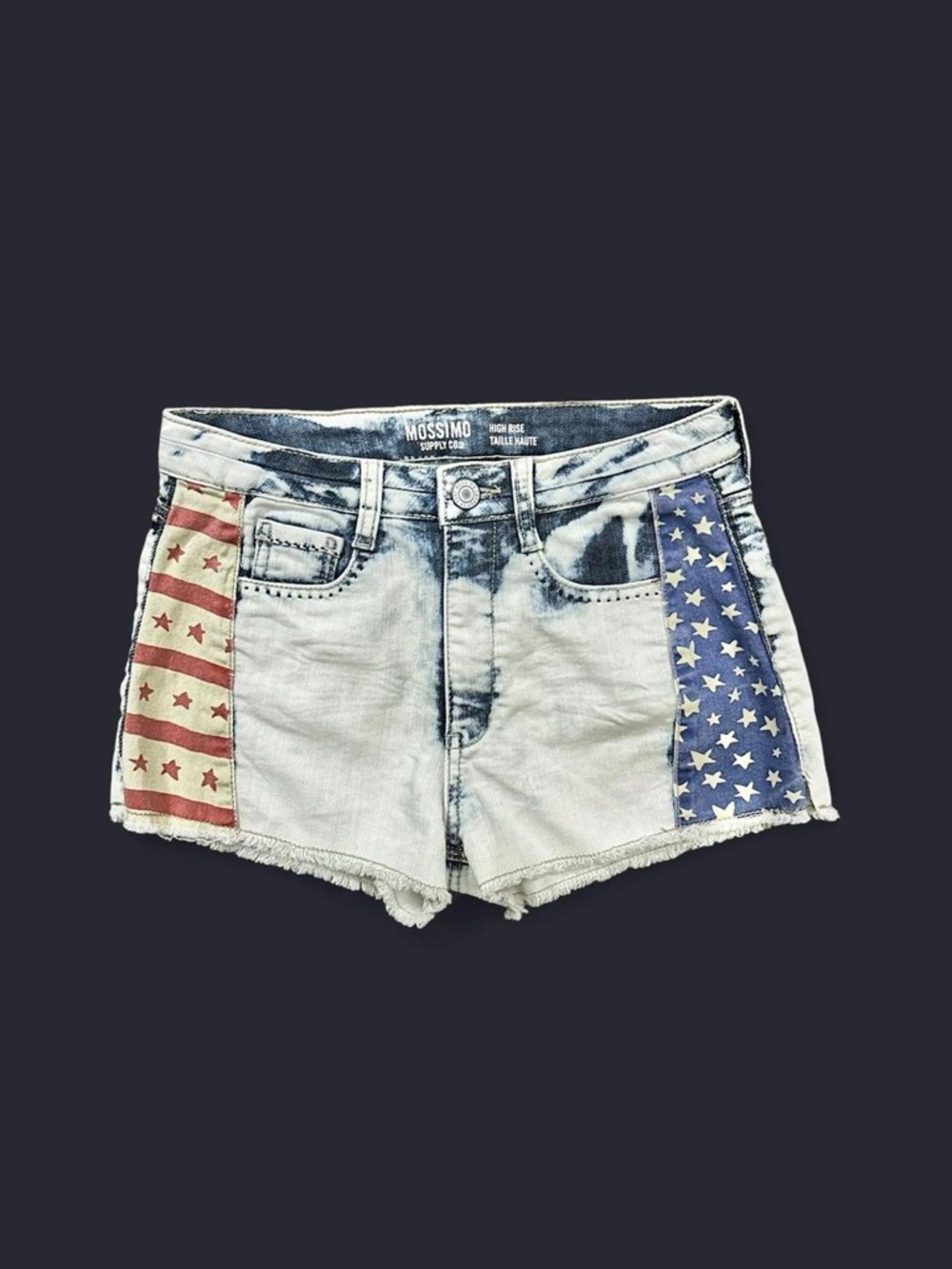 🇺🇸 MOSSIMO 4th of July Cutoff Denim Shorts - Picture 2 of 3